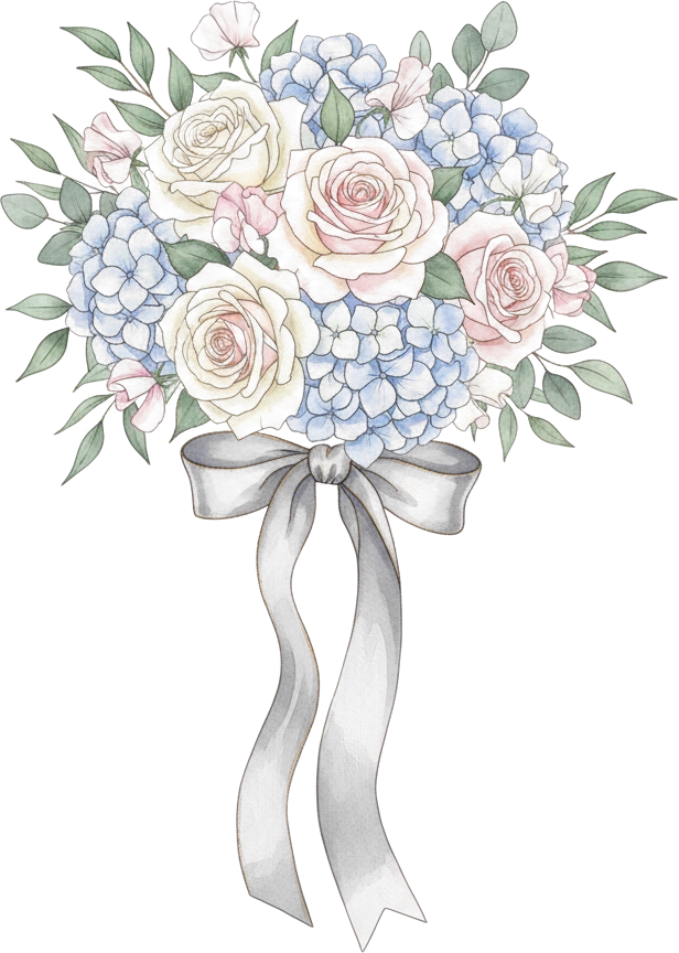Aquarelle d'un bouquet de roses